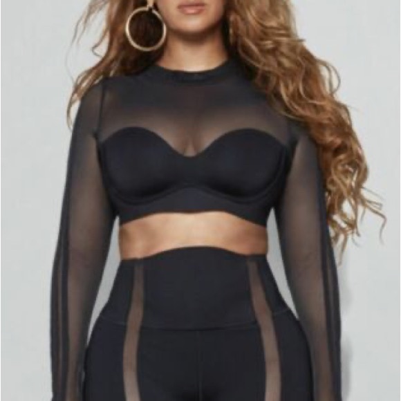 ⭐️ Host Pick 🌟 NWOT Adidas x Beyonce Ivy Park Mesh Crop Top - Black - Size M - Picture 15 of 16